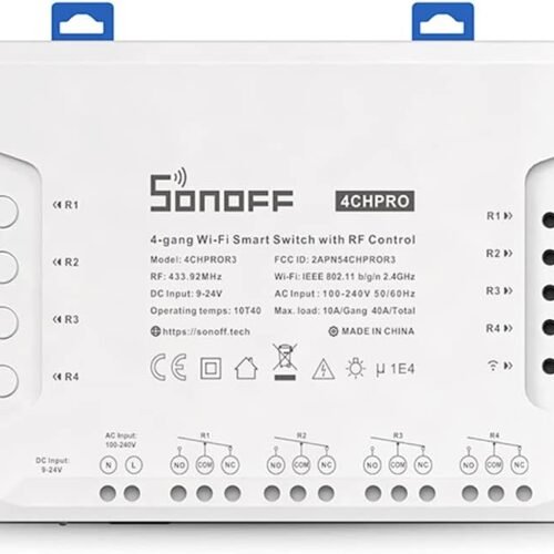 SONOFF 4CHR3 & 4CHPROR3 4-gang Wi-Fi Smart Switch with RF Control